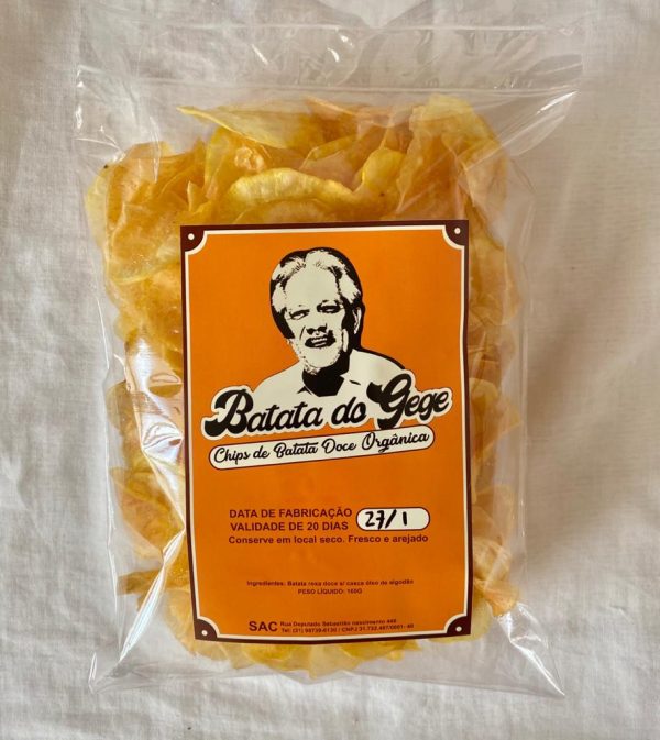 Chips de batata doce orgânica