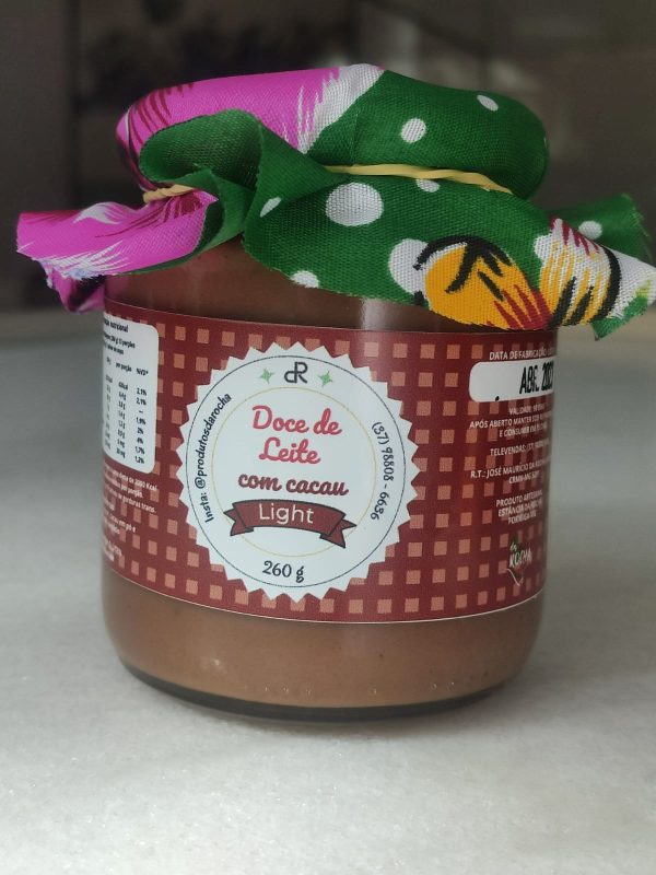 Doce de Leite com Cacau da Fazenda Cascalho (menor quantidade de açúcar) - 260 gramas