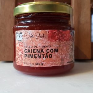 Geléia de pimenta caiena com pimentão da Deli Chat - 160 gramas