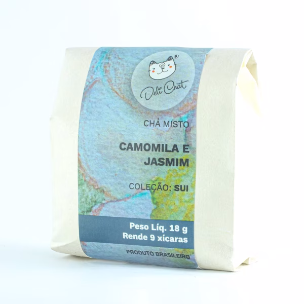Chá misto de camomila e jasmim da Deli Chat – 20g