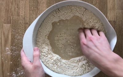 Autólise: misturar farinha e água